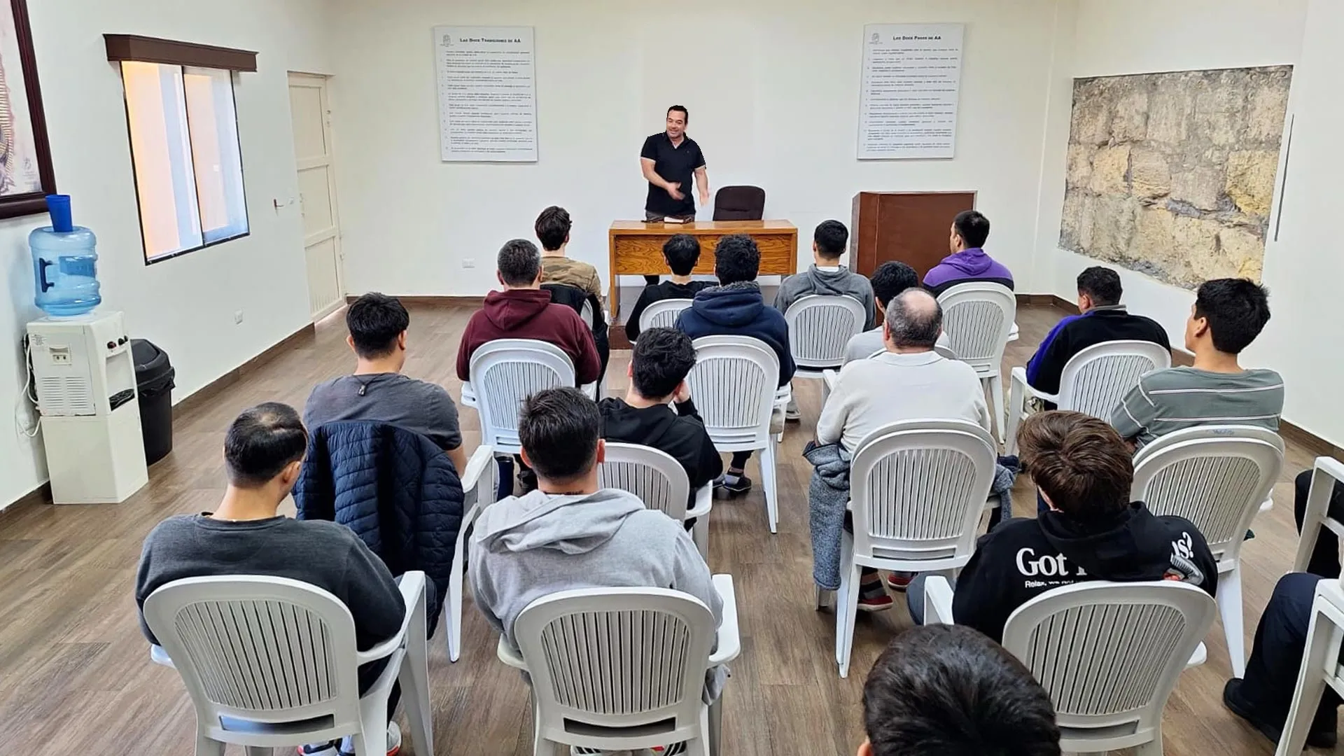 Residents in a talk at Lumenia